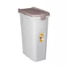 STEFANPLAST pašarų laikymo konteineris su ratukais 40L 15kg baltas/šviesiai pilkas