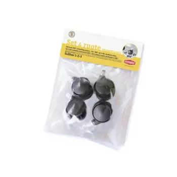 STEFANPLAST 4 sukamųjų ratukų rinkinys Gulliver 1/2/3 augintinių vežimėliams - juodas