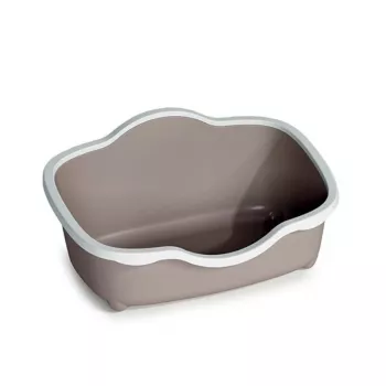 STEFANPLAST Cat Toilet Tres Chic Open 56x38,5x26 cm balta/šviesiai pilka
