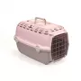 STEFANPLAST Horizon 1 transportavimo narvas su metalinėmis durelėmis 48x32x30cm rožinis/pilkas