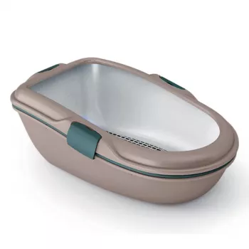 STEFANPLAST Cat Toilet Furba Chic Maxi 69.5x47x26 cm šviesiai pilka/žalia
