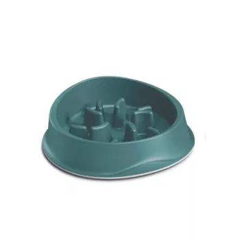 STEFANPLAST Chic lėtojo ėdimo dubenėlis 1L, žalias, 26x26x8cm