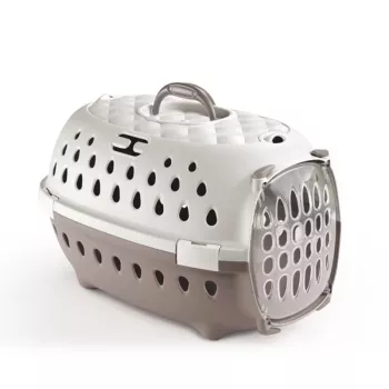 STEFANPLAST Travel Chic gyvūnų pervežimo dėžė 50x34,5x32 cm balta/šviesiai pilka