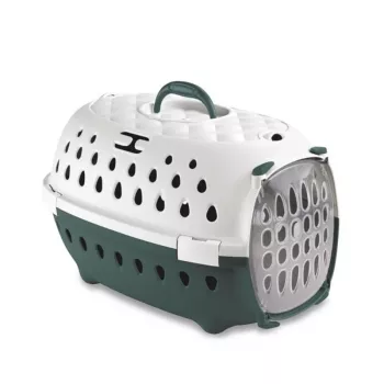 STEFANPLAST Travel Chic gyvūnų nešėjas 50x34,5x32 cm, baltas/žalias