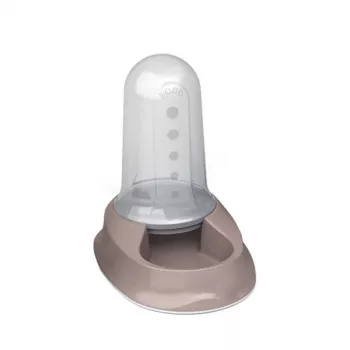 STEFANPLAST Chic 2L automatinis šėryklė ir girdykla augintiniams, šviesiai pilka, 32 x 21 x 29 cm