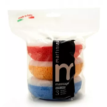 MARTINI SPA masažinės kempinės, 3 vnt. rinkinys | Įvairių spalvų