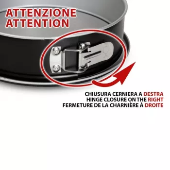 GUARDINI XBake apvali skardos forma su atsegimo mechanizmu Ø18 cm x 6,9 cm