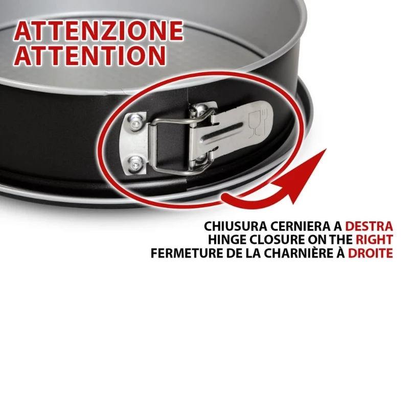 GUARDINI XBake apvali skardos forma su atsegimo mechanizmu Ø18 cm x 6,9 cm