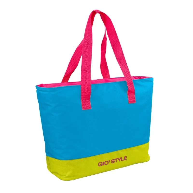 GIOSTYLE terminis beach krepšys Fluo Tote Assorted, 24L, žalia/rožinė/geltona/šviesiai mėlyna