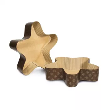 GUARDINI žvaigždės formos popierinės kepimo formelės 3 vnt. Easy Bake 25x21cm
