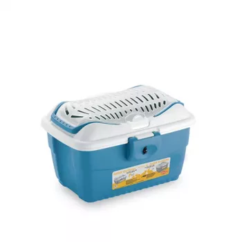 STEFANPLAST Transportinis narvas Mini Gulliver 40x30x24cm Baltas/Mėlynas