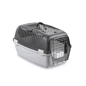 STEFANPLAST Gulliver 3 Delux Top Free augintinių pervežimo dėžė 61x40x38 cm tamsiai pilka/šviesiai pilka