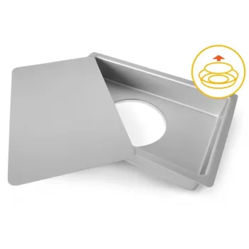 GUARDINI Professional stačiakampė kepimo forma su nuimamu dugnu 18x28x5 cm, anglinio plieno, neprideganti, antracito pilka