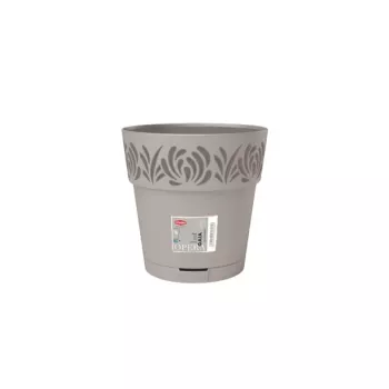 STEFANPLAST Gaia gėlių vazonas su padėklu Ø20x19cm šviesiai pilkas