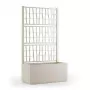 STEFANPLAST gėlių dėžė su grotelėmis Ethica 80x36x140 cm balta