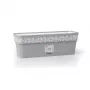 STEFANPLAST gėlių dėžė su padėklu Gaia 50x18x17 cm pilka