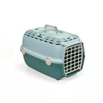 STEFANPLAST Transport Cage Horizon 1 su plastikinėmis durelėmis 48x32x30 cm šviesiai žalia/žalia