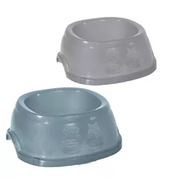 STEFANPLAST Break 4 maisto dubenėlis augintiniams, 2 l, 28x28x10 cm, neslystantis, įvairių spalvų pilkas/mėlynas