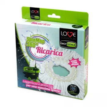 GIOSTYLE keičiamas mikropluošto mopo antgalis Vileda Love Spin Mop 360°