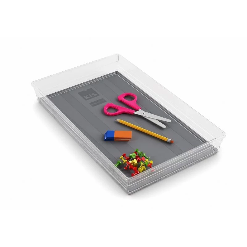 KIS Box Sistemo Organizer 9 39 x 24 x 5 cm permatomas/šviesiai pilkas