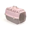 STEFANPLAST Transportavimo narvas Horizon 1 su plastikinėmis durelėmis 48x32x30cm rožinis/pilkas