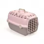 STEFANPLAST Transportavimo narvas Horizon 1 su plastikinėmis durelėmis 48x32x30cm rožinis/pilkas