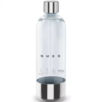 SMEG SKSB01 atsarginis butelis gazuoto vandens aparatui SKC01, 1 litro, PET plastikas, permatomas
