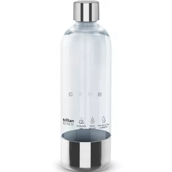 SMEG SKSB01 atsarginis butelis gazuoto vandens aparatui SKC01, 1 litro, PET plastikas, permatomas