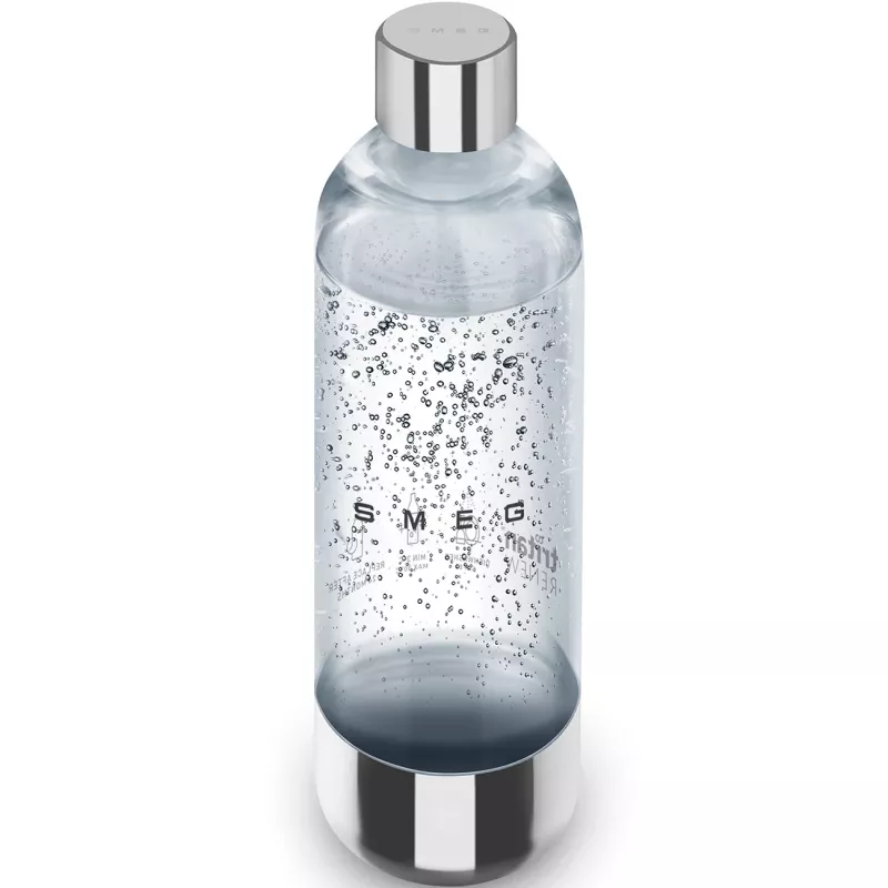 SMEG SKSB01 atsarginis butelis gazuoto vandens aparatui SKC01, 1 litro, PET plastikas, permatomas