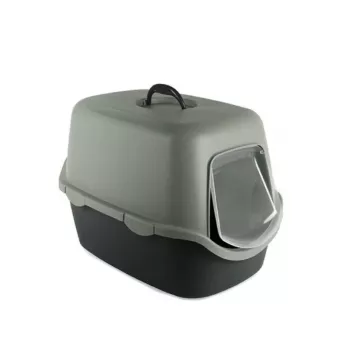 STEFANPLAST Cathy uždara kraiko dėžė katėms 56x40x40 cm pilka/žalia