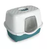 STEFANPLAST Tres Chic uždara kraiko dėžė katėms su aktyvuotos anglies filtru, balta/žalia, 56x39x39 cm