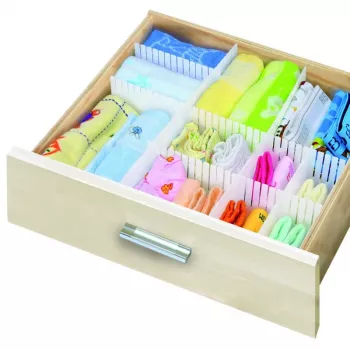 ORDINETT stalčių pertvaros 3 vnt. 60x8cm Top Class baltos