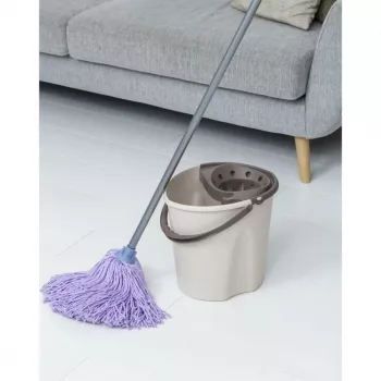 TATAY Ecohome 12L stačiakampė šiukšliadėžė su pedalu ir soft-close dangčiu, pilka