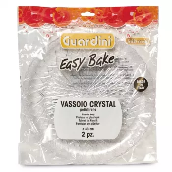 GUARDINI Easy Bake plastikiniai padėklai permatomi, rinkinys iš 2 vnt., Ø33 cm