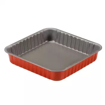 GUARDINI Rossana kvadratine pyragų forma 24x24x4,5 cm, neprideganti, anglinio plieno