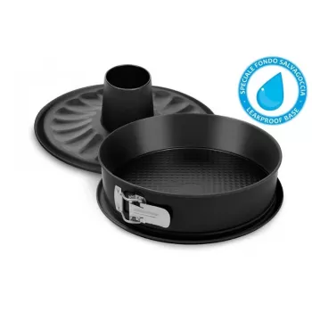 Guardini Gardenia atsegama torto forma Ø 28 x 7,7 cm, Hi-Top plienas, dviguba neprideganti danga, patentuotas sandarus pagrindas, juoda