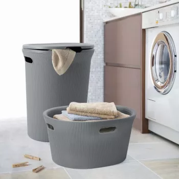 TATAY Baobab 40L skalbinių dėžė, pilka
