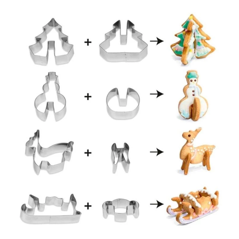 GUARDINI 3D Gingerbread Mould Set of 4 in a Box 21 x 12.5 x 2 cm