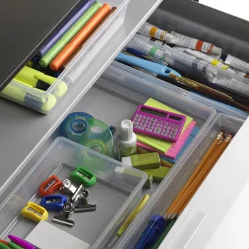 KIS Box Sistemo Organizer 8, 37,5 x 15 x 5 cm, permatomas/šviesiai pilkas