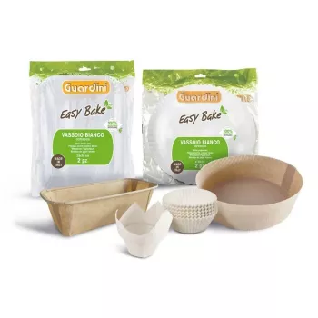 GUARDINI Easy Bake Bio apvalūs popieriniai kepimo padėklai Ø34cm balti, 2 vnt.