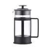 ASI COLLECTION Coffee Press GULFI M 600ml prancūziškas presas, borosilikatinis stiklas, juodas/sidabrinis