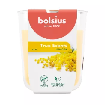 BOLSIUS True Scents Mimosa kvapni žvakė stiklinėje Ø80x73mm