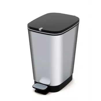 KIS Pedal Bucket Metallic Chic šiukšlių dėžė M 25L Steel