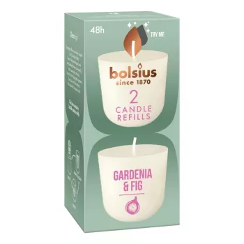 BOLSIUS Clean Light pakaitinės žvakės 2 vnt. Gardenia & Fig