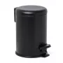 TATAY Pedal Bin 3L Nordic nerūdijančio plieno/juoda šiukšlių dėžė su pedalu