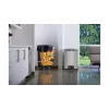 Rubbermaid Slim Jim 90L nerūdijančio plieno atliekų konteineris su pedalu, sidabrinis/juodas, priekinis pedalas 1901999