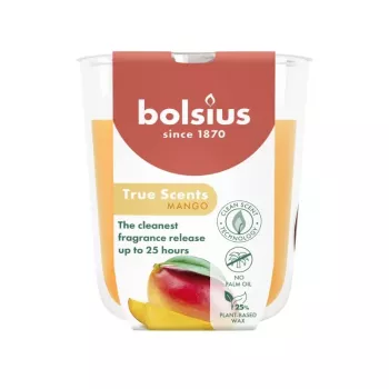 BOLSIUS True Scents mango kvapni žvakė stikliniame inde Ø80x73mm