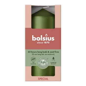 BOLSIUS LED žvakė cilindras Ø120x58mm Metallic Green