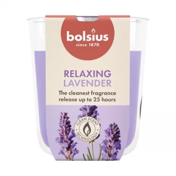 BOLSIUS True Scents levandų kvapo stiklinė žvakė Ø80x73mm