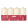 Bolsius Candle Cylinder 4 vnt. Ø100x48 mm, Cream